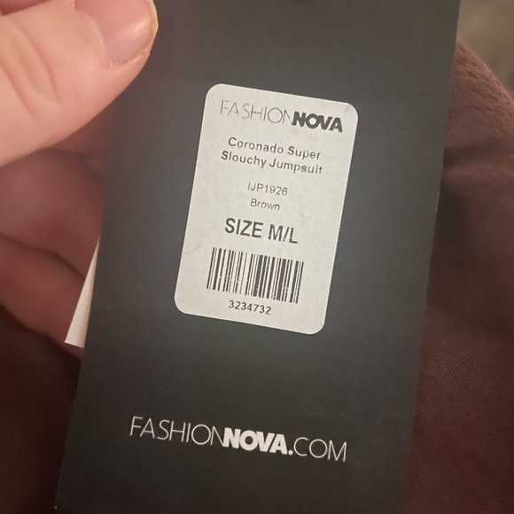 Fashion Nova Brown Slouchy Jumpsuit - Picture 4 of 4